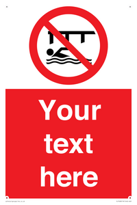 Custom Do not swim in the vicinity of piers